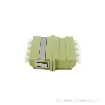 LC Fiber-optic Adapter with MM Ceramic Sleeve, Available in Square Type, Used for Telecommunication